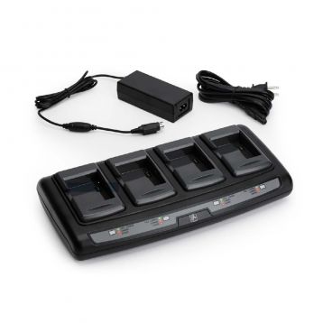 Chargeur de batterie pour quatre unités ﻿avec câble d'alimentation EU - Zebra ZQ110﻿
