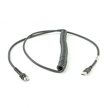 Zebra cable USB spiralé pour lecteur 3608