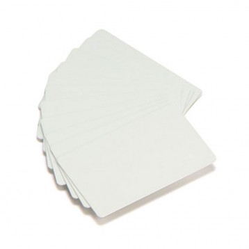 Carte eco Zebra PVC blanc - 0,38mm inscriptible au dos