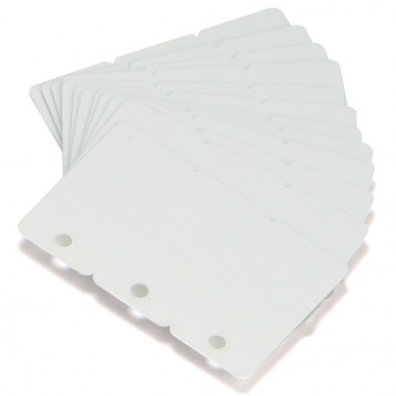 Carte eco Zebra PVC blanc - 0,76mm, sécable trois mini cartes