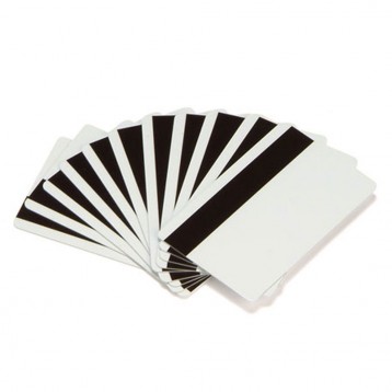 Carte eco Zebra PVC blanc avec piste magnétique 