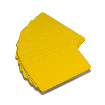 Carte Zebra PVC couleur jaune