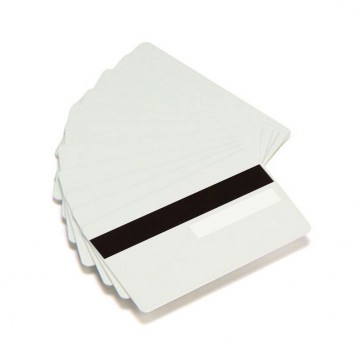 Carte Zebra PVC blanc avec signature et piste magnétique