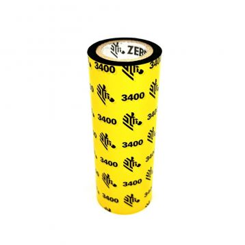 Echantillon Zebra Cire-Résine 3400 - 110mmx50m - Ruban noir Echantillon Zebra Cire-Résine 3400 - 110mmx50m - Ruban noir