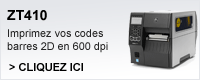 ZT410 Imprimer cos codes barres 2D en 600dpi